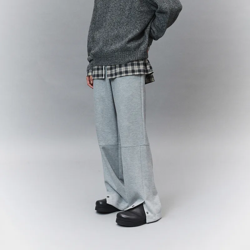 NANS STUDIO Straight Thickened And Fleece Lined Casual Pants Men's-5