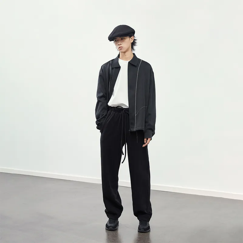 SIMPLE PROJECT Straight Sports Pants Unisex-7