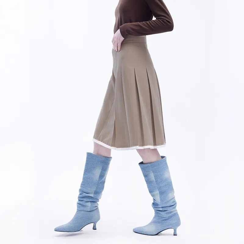Cubic Casual Long Skirts Women's-2