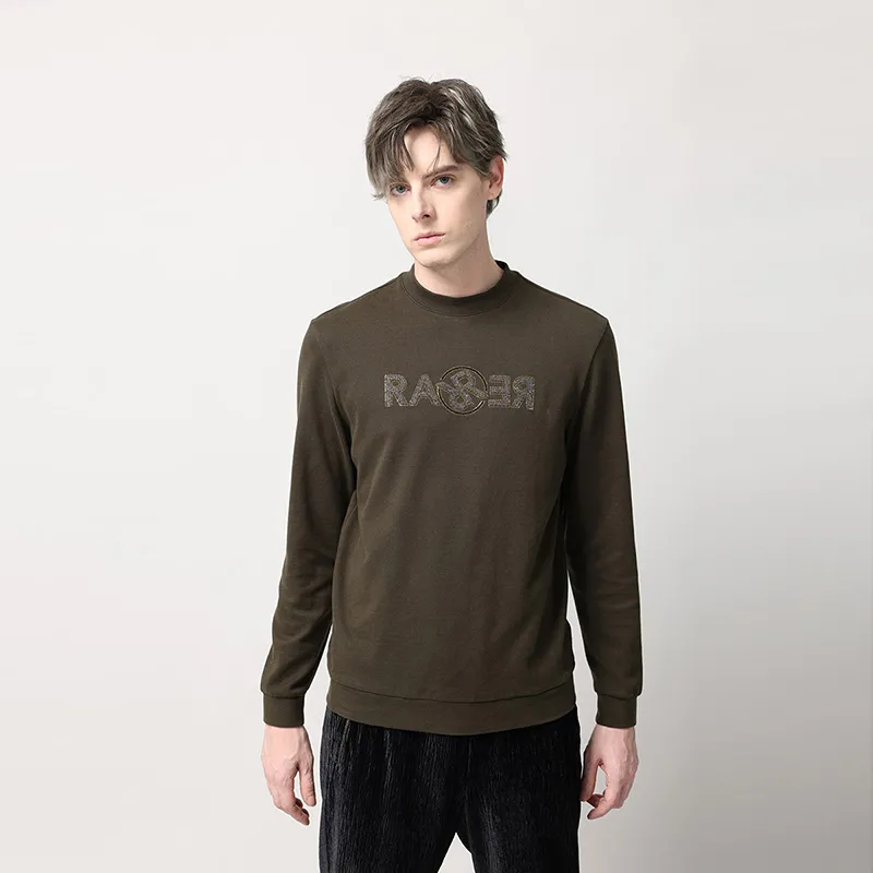 RARE FW22 Straight Long Sleeved T Shirt Men's Green-5