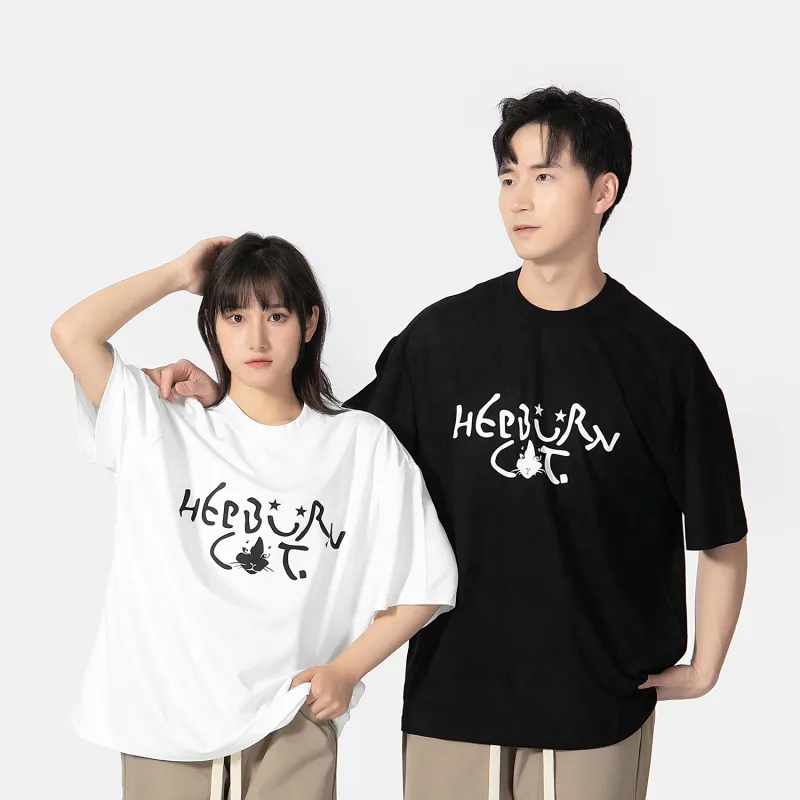 Hepburn Cat T-Shirts Unisex-5