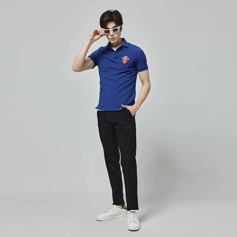 RARE Polo Shirts Men Blue-5