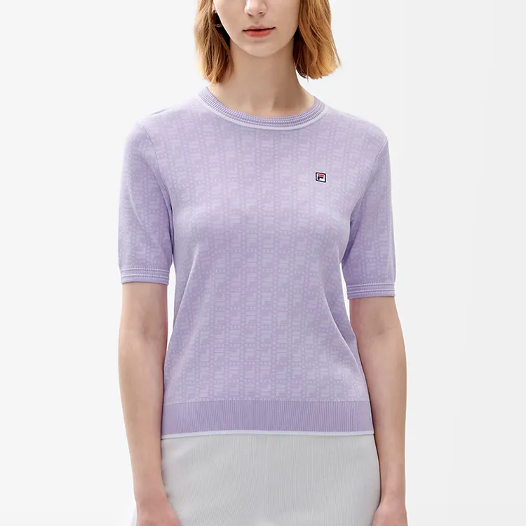 FILA T Shirt Women's Blossom Pink Purple-3