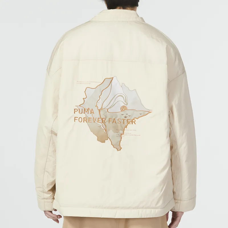 PUMA PUMA CNY Bz Zaozhi Hoodie Puffer Jacket Men's Ecru-2
