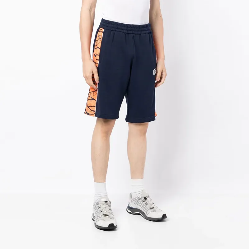 EMPORIO ARMANI Casual Shorts Men Marine Blue Orange-3