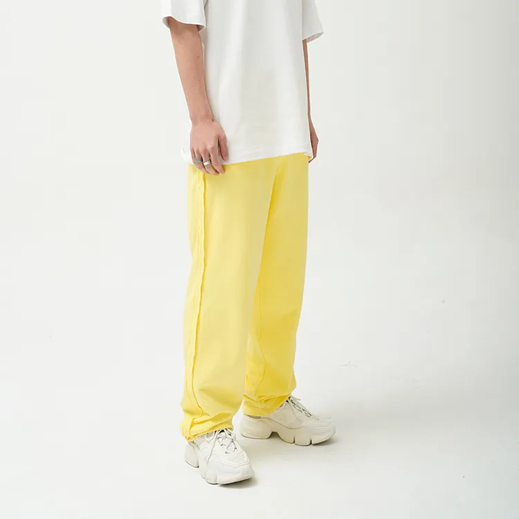 RICKYOUNG Casual Pants Unisex Yellow-2