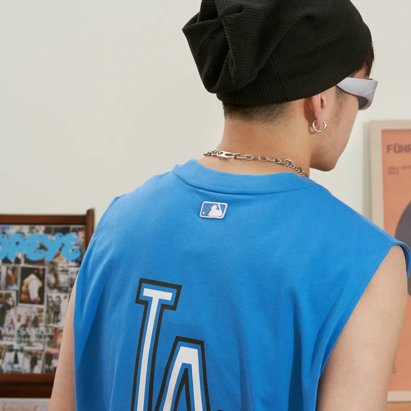 MLB Los Angeles Dodgers Tank Tops Unisex Blue-4
