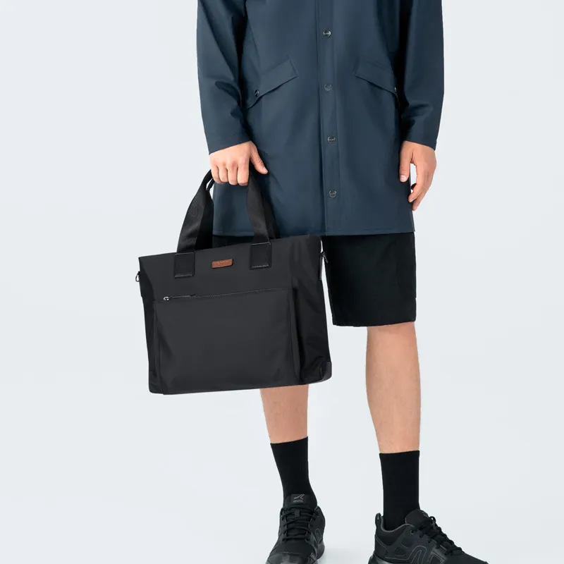 GOLF Oxford Fabric Blend Commute Bag Shoulder Bag Crossbody Bag Briefcase Large Size Men's Black/Gray-4
