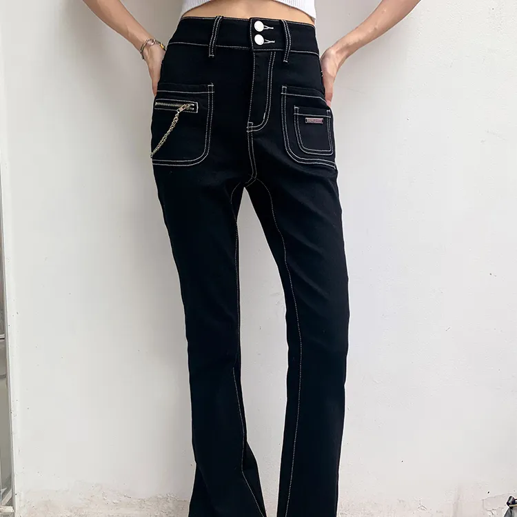 MacyMccoy Straight Jeans Women's Black-6