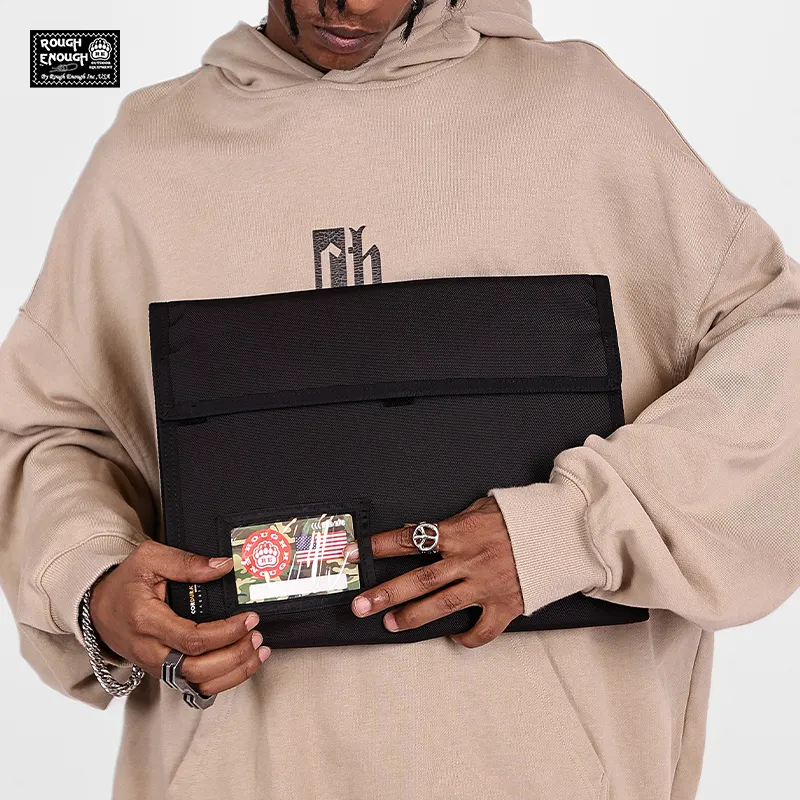 Rough Enough Office Bag Document Bag Laptop Bag Clutch Unisex Black-2