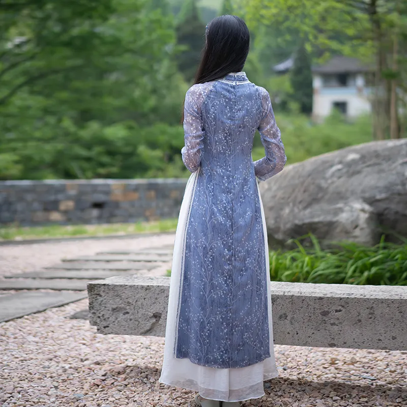 Su Fei Cheongsams Women's Blue-2