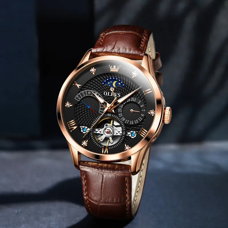 OLEVS Play The Cool Series Mechanical Movement Watch Men's Watches White Dial-28