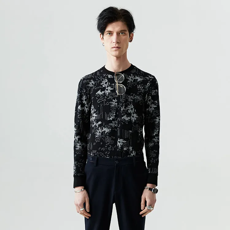 DAVID NAMAN Sweatshirts Men Black Gray-4