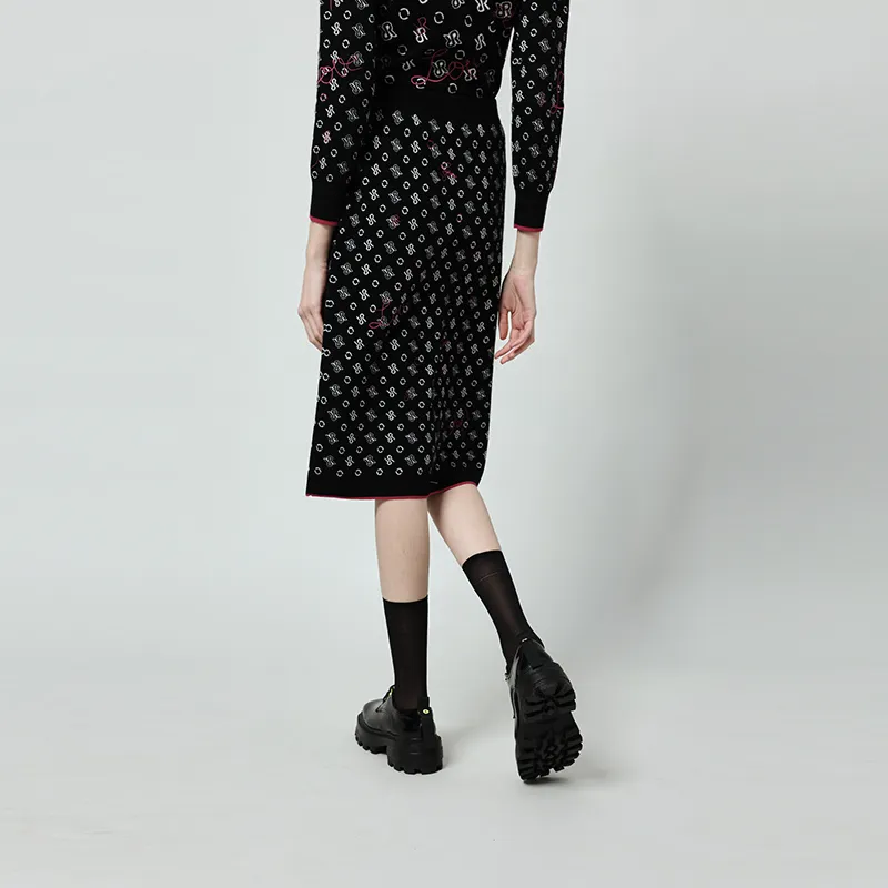 RARE Casual Long Skirts Women's Multicolor-5