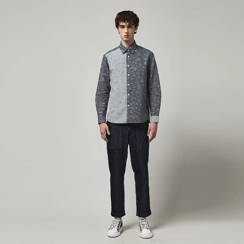 RARE Long Sleeved Shirt Men's Blue-5