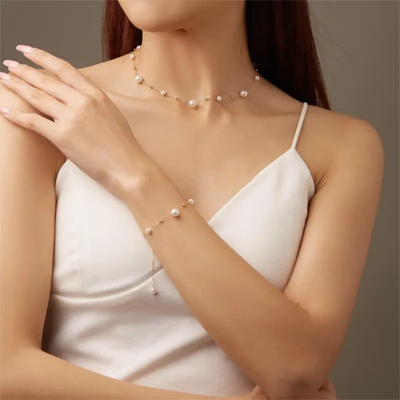 ME LUXE Pearl Bracelets Women's Baby's Breath Saltwater Pearl Bracelet-1