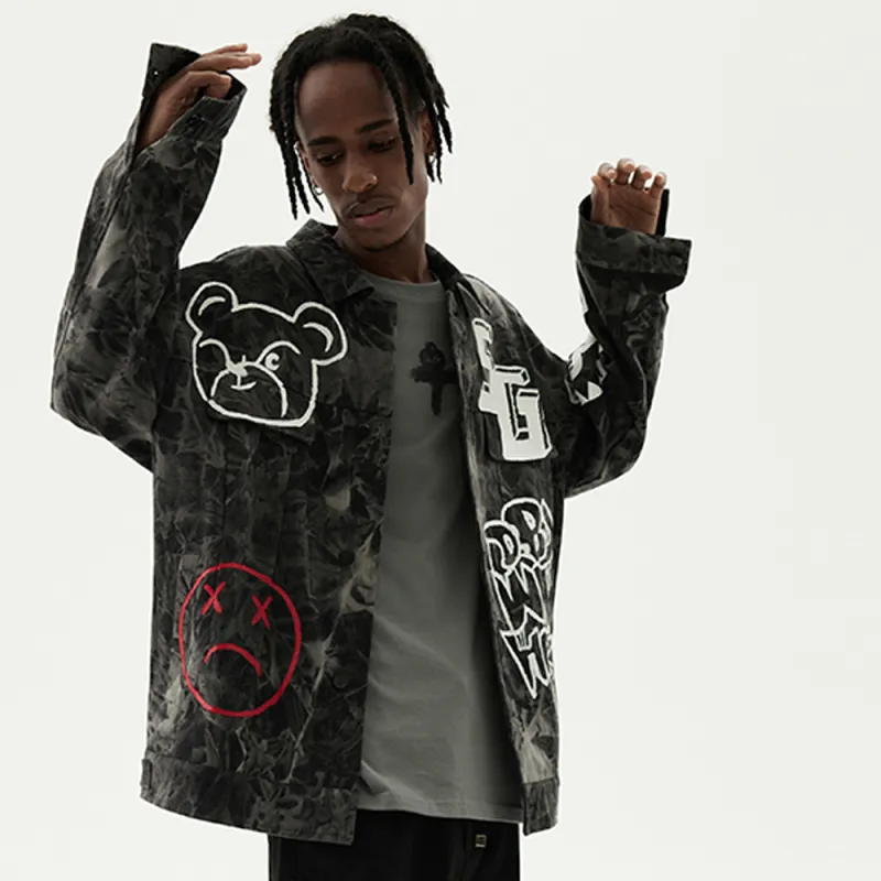 SPRAYGROUND Denim Jackets Men Black-2