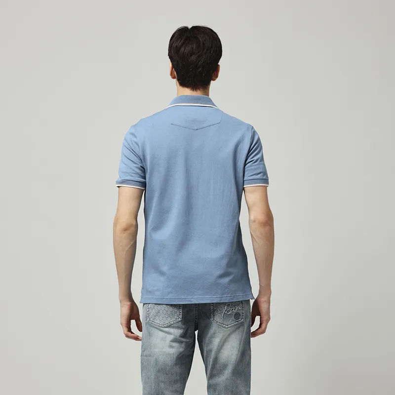 RARE Polo Shirt Short-Sleeved T-Shirts Men's Blue-3