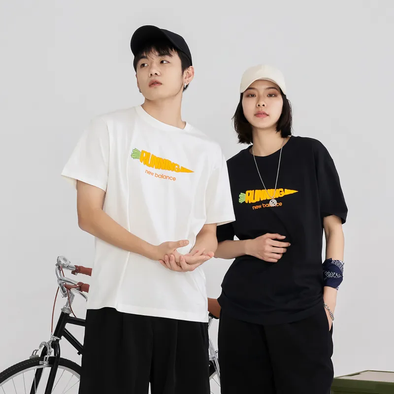 New Balance Drop Shoulder Sleeve T Shirt Unisex Black-5