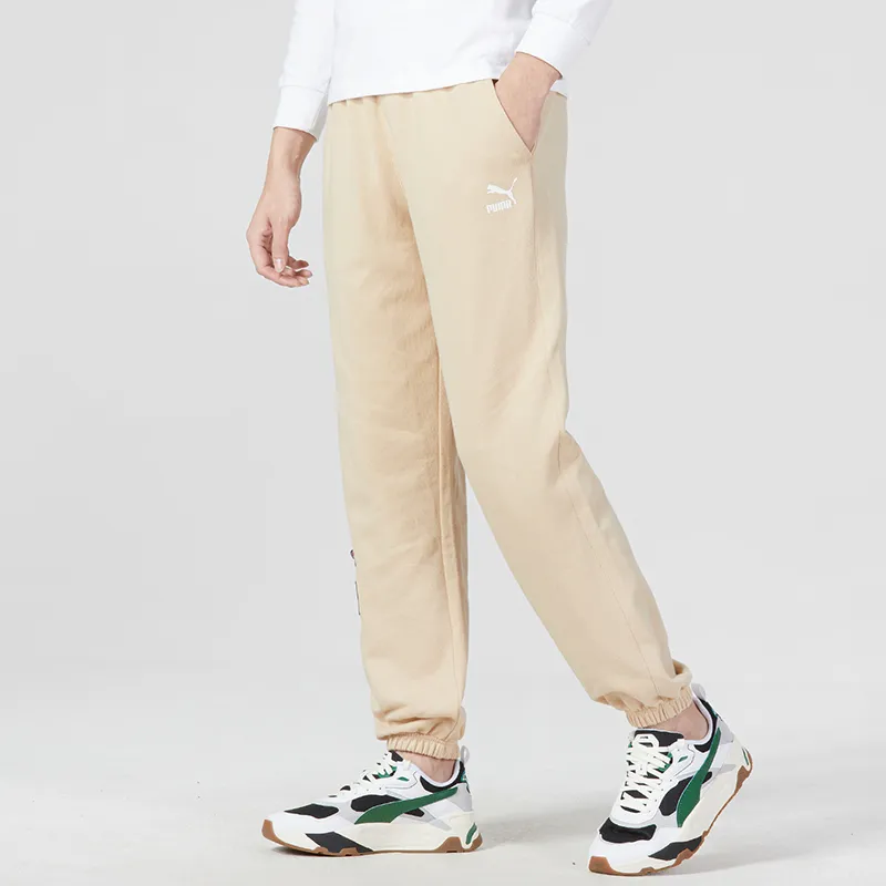 PUMA Knitted Sports Pants Men's Khaki-4