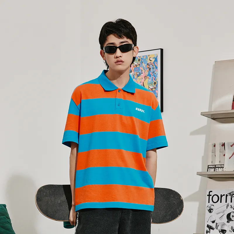 Nerdy Polo Shirts Unisex Blue-3
