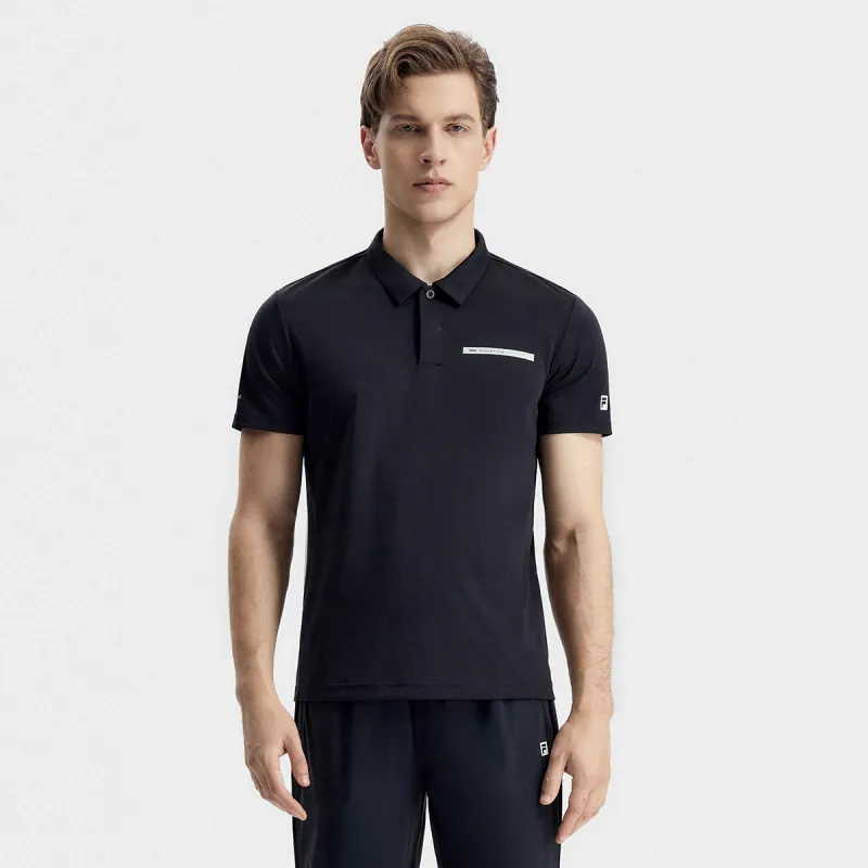 FILA Polo Shirt Men's Pitch Black-3