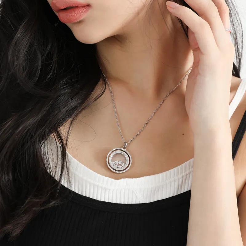 PCMY Lucky Wish Rhinestone Embellished Stars Necklace Accessories Unisex-9