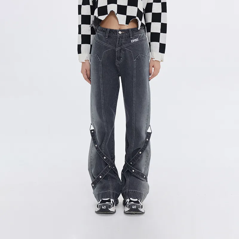 FPMZ Jeans Unisex Black Gray Color-3