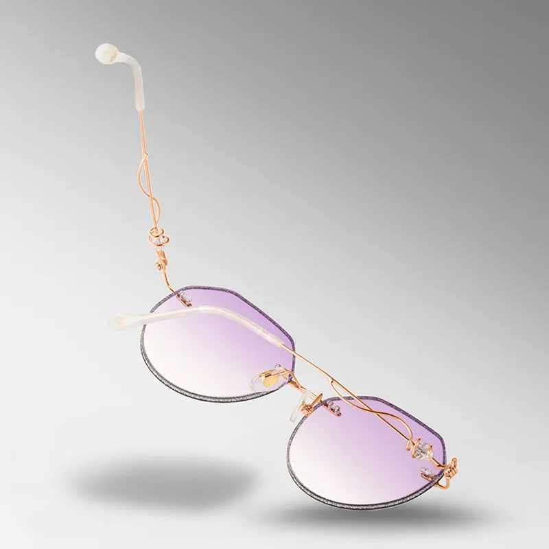 MUYKUY Metal Oval Sunglasses Women's-16
