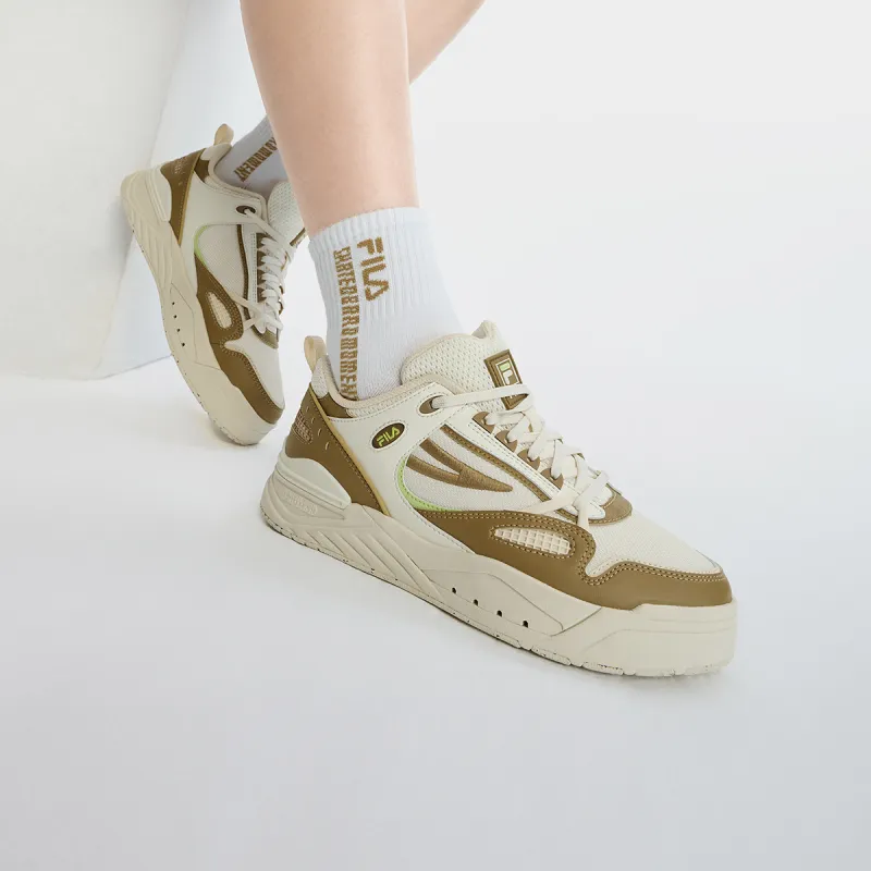 FILA SLAM Anti Slip Wear Resistant Low Top Skateboard Shoes Women's White Umber-6