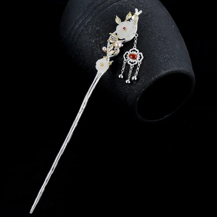 BAIJUAN Hairpins Women's Silver-3