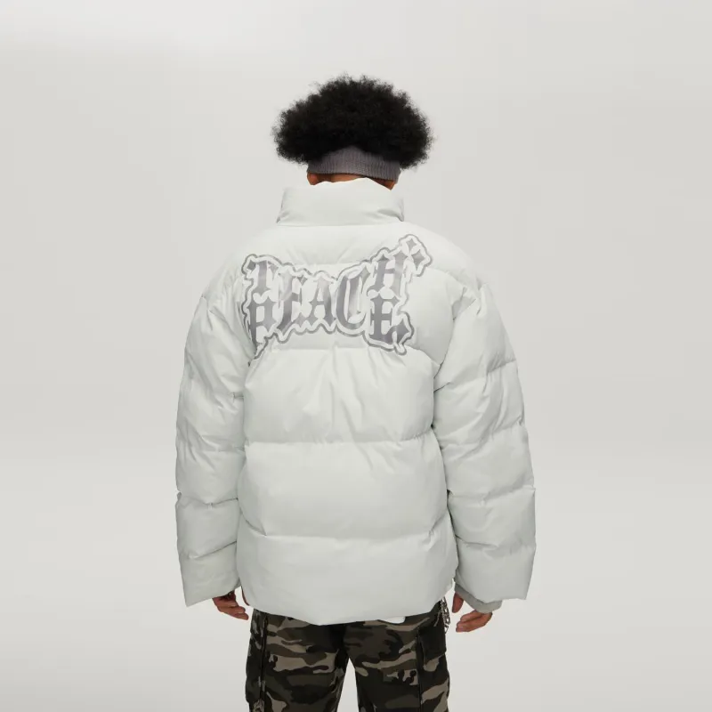 Teach Peace Puffer Jacket Unisex-9