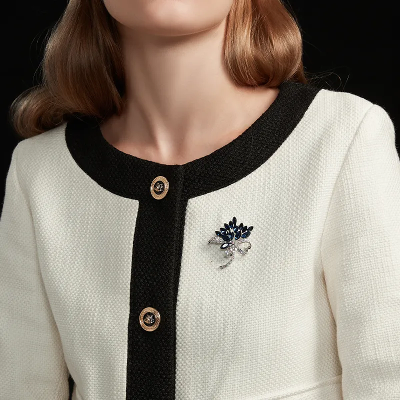 HMZ Brooches Women's Blue-1