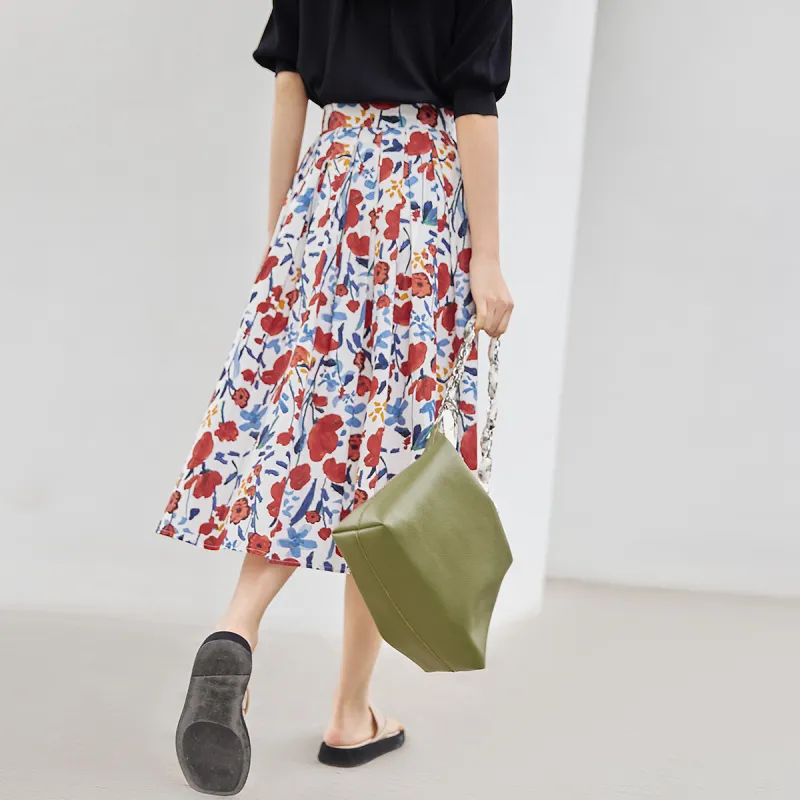 DIALOGUE Live Like Summer Flowers Series Casual Long Skirts Women's-6