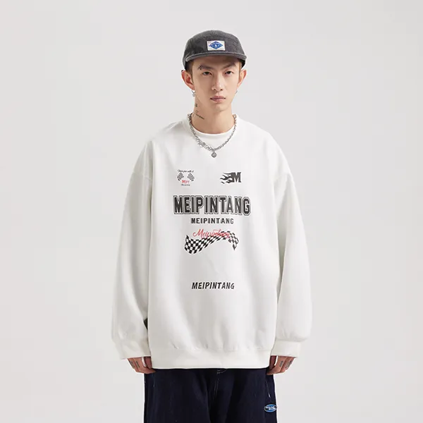 MEIPIN TANG Crew Neck Loose Fit Sweatshirt Unisex-11