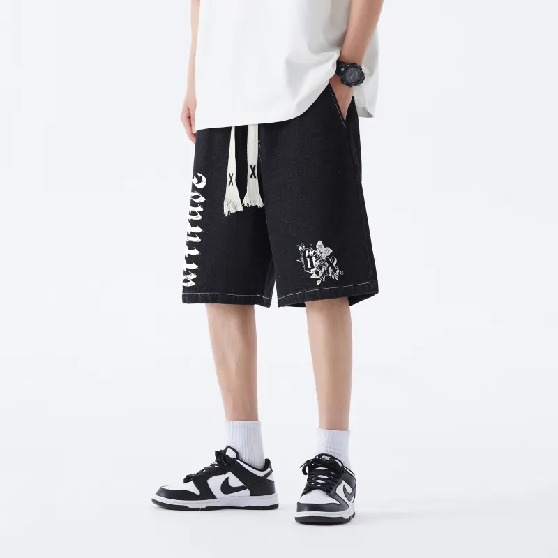B.X Denim Shorts Unisex-3