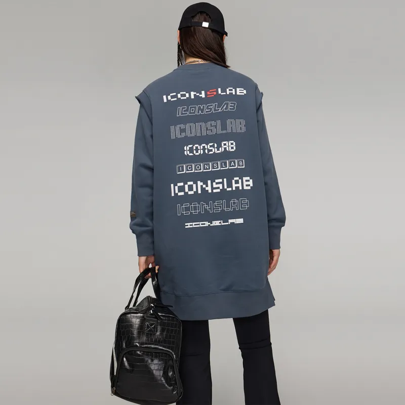 ICONS Lab Sweatshirts Unisex Gray Blue-5