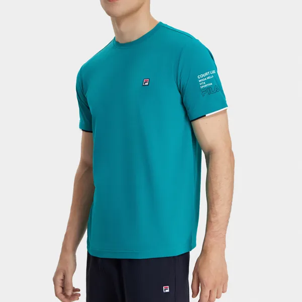 FILA T Shirt Men's Aqua Jade Green-3