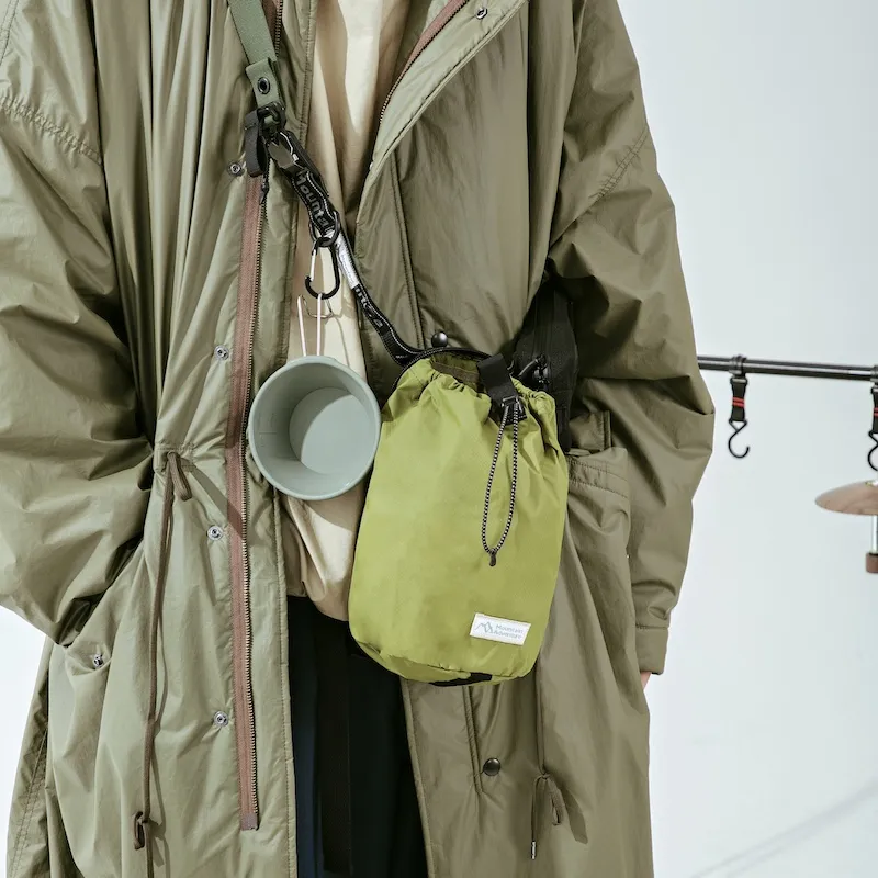 The MAD HATcher Polyamide Cylinder Bag Crossbody Regular Unisex White/Black/Army Green-13