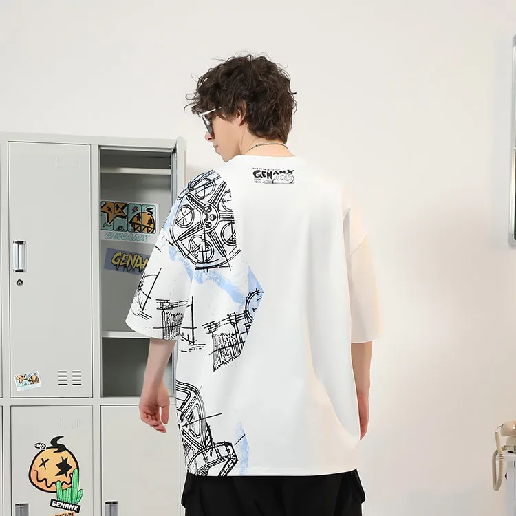 GENANX T Shirts Unisex White-3