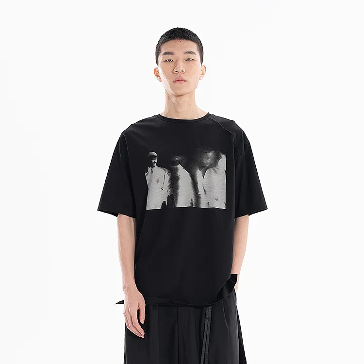 HUANXIANGZHE T Shirt Unisex Black-2