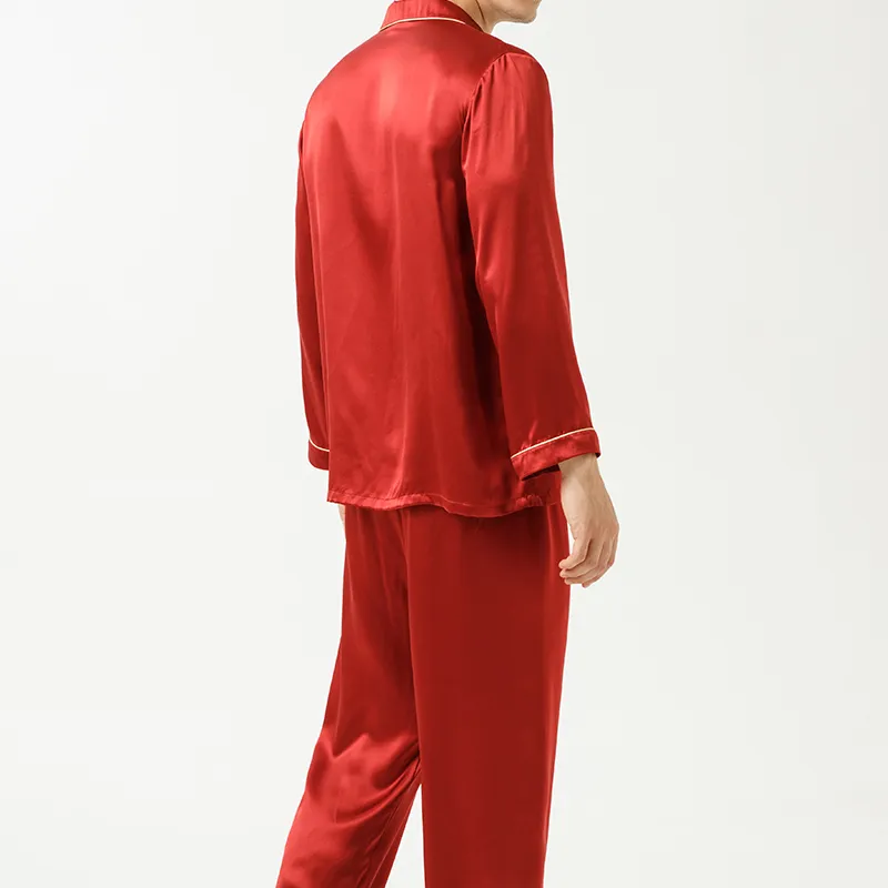 JINSANT Pajama Set Men's Caramel Red-2