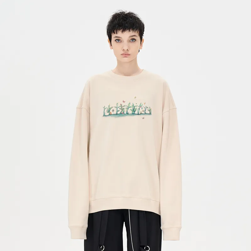 LOSTCTRL Sweatshirts Unisex Apricot-2