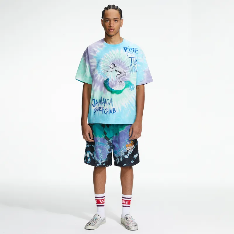 Playboy X SSSAINT LOUIS SSSAINT LOUIS X Playboy Co-branded Series Casual Shorts Unisex Tie-Dye Blue-4