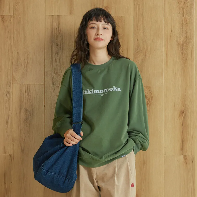 TIKIMOMOKA Crew Neck Loose Fit Regular Sweatshirt Spring And Autumn Unisex-16