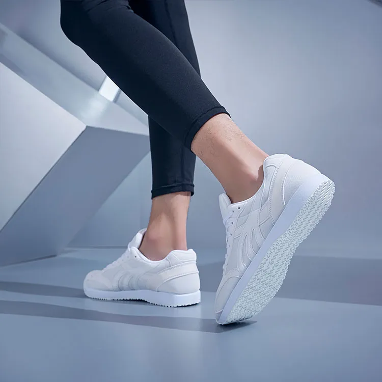 DO WIN Shock Absorbers Slip Resistant, Abrasion Resistant, Breathable Low Top Running Shoes Unisex White-5