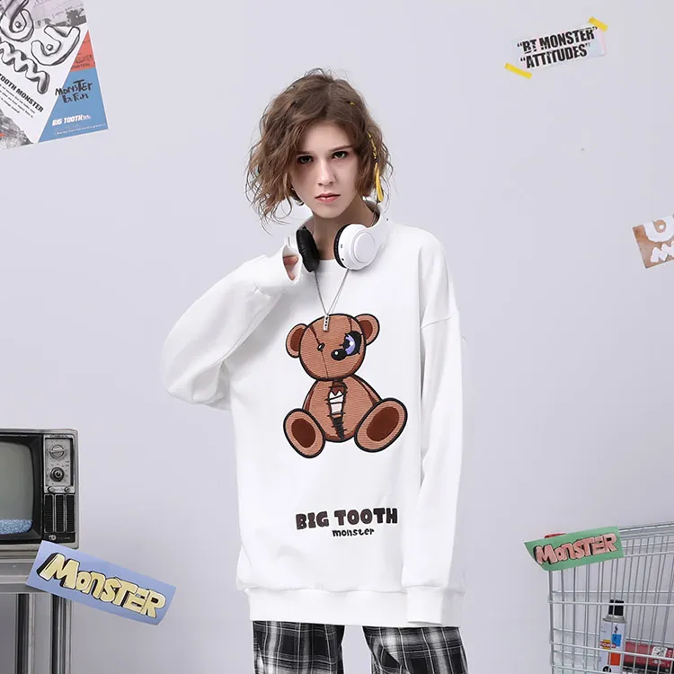 Bt Crew Neck Loose Fit Regular Sweatshirt Spring Fall Unisex-7