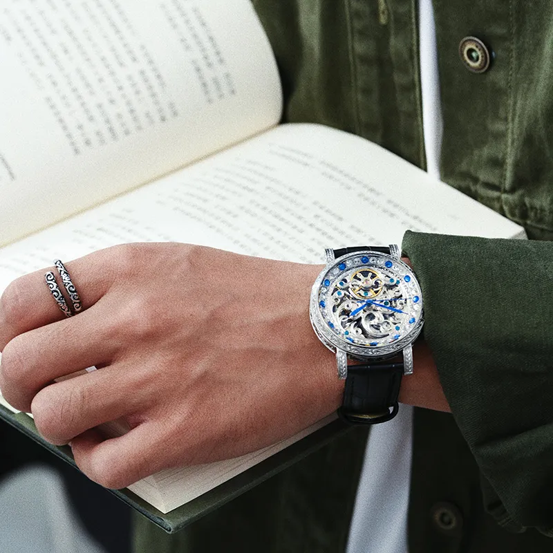VRQ Australian Luxury Collaboration Future Series Mechanical Movement Watch Men's Watches Cut-Out Dial-3