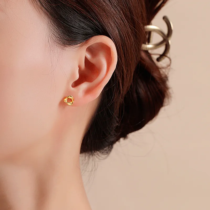 PIARA Stud Earrings Women's Gold-2