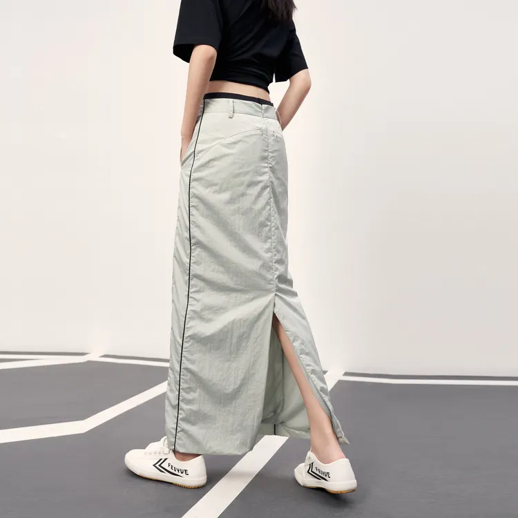 Feiyue X MO&CO Dafu Feiyue Cooperation Series Casual Long Skirts Women's-6